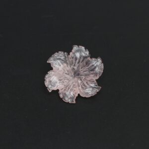 Morganite Flower Carving Loose Gemstone, 20x22 Mm, Morganite Jewelry Handmade Gift For Women, 1 Piece