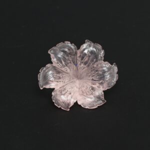 Morganite Flower Carving Loose Gemstone, 26x29 Mm, Morganite Jewelry Handmade Gift For Women, 1 Piece