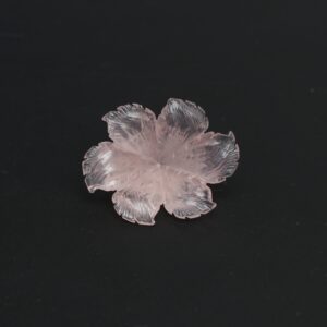 Morganite Flower Carving Loose Gemstone, 21x27 Mm, Morganite Jewelry Handmade Gift For Women, 1 Piece