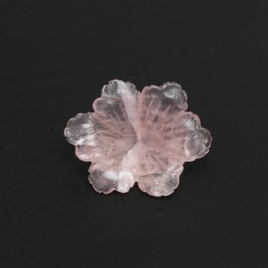 Morganite Flower Carving Loose Gemstone, 24x30 Mm, Morganite Jewelry Handmade Gift For Women, 1 Piece