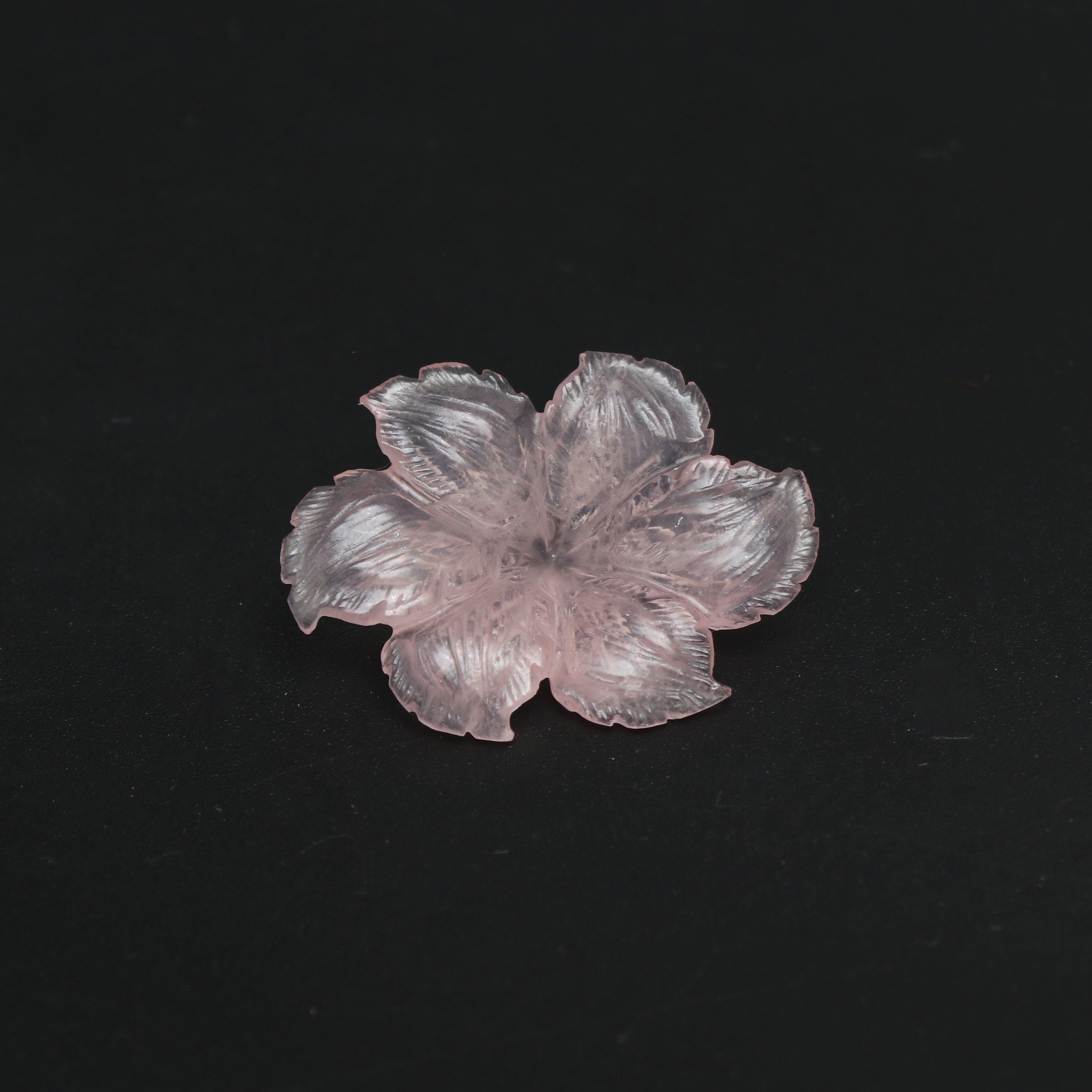 Morganite Flower Carving Loose Gemstone, 22x30 Mm, Morganite Jewelry Handmade Gift For Women, 1 Piece
