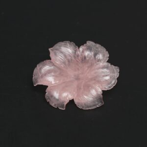 Morganite Flower Carving Loose Gemstone, 33x38 Mm, Morganite Jewelry Handmade Gift For Women, 1 Piece