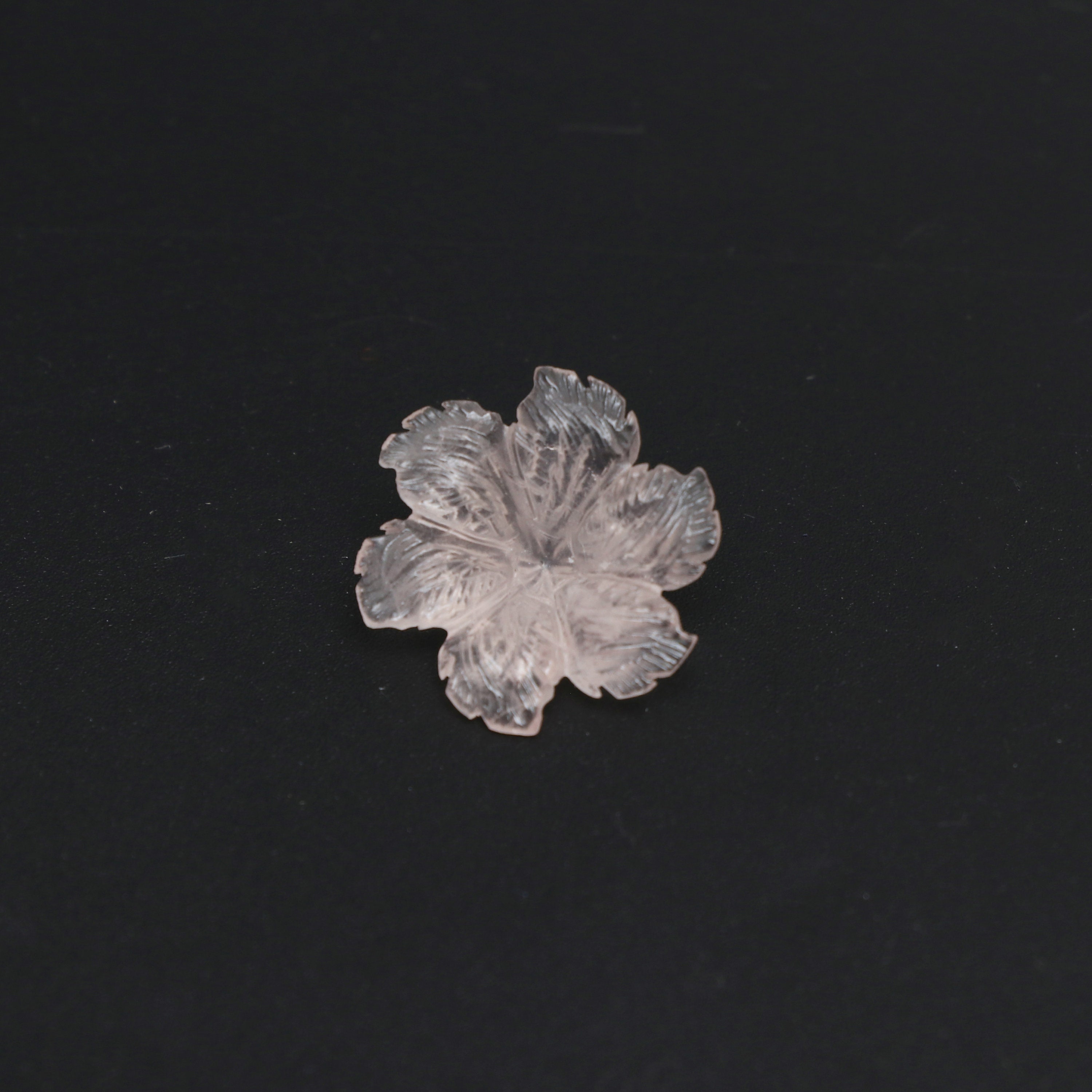 Morganite Flower Carving Loose Gemstone, 18x20 Mm, Morganite Jewelry Handmade Gift For Women, 1 Piece