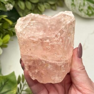 Morganite Freeform | 220g | - #1 (polished Pink Crystal Chunk, Heart Chakra, Healing Stone, Love)