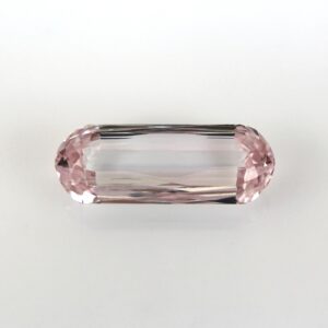 Natural Morganite Loose Gemstone, Rare Pink Beryl, Fancy Baguette Cut - 19.42ct, 10x27mm