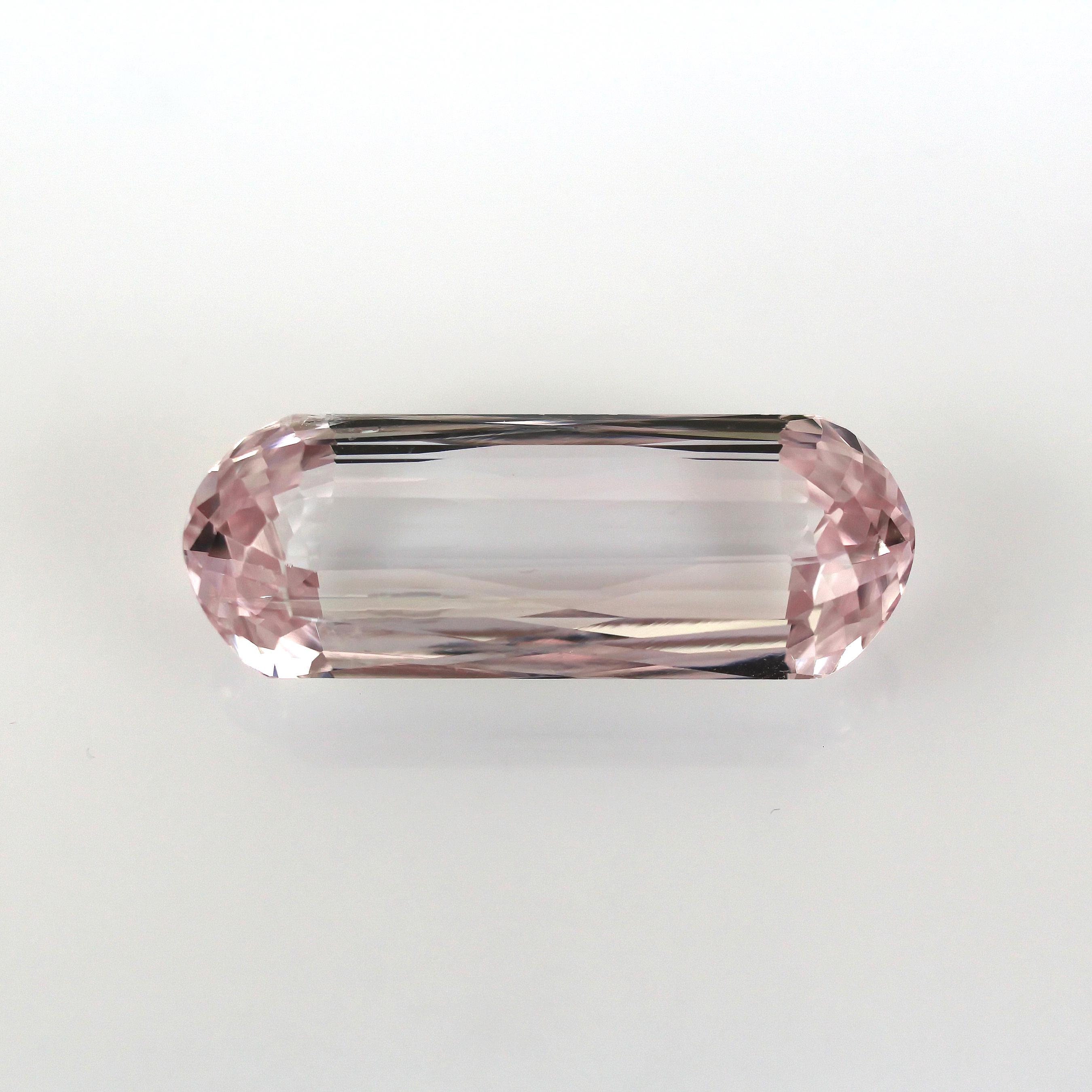 Natural Morganite Loose Gemstone, Rare Pink Beryl, Fancy Baguette Cut - 19.42ct, 10x27mm