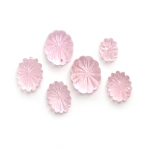 Morganite Oval Carving Loose Gemstone, 8.5x10.5 Mm To 13.5x17 Mm, Morganite Jewelry Making Gemstone, Set Of 6 Pieces