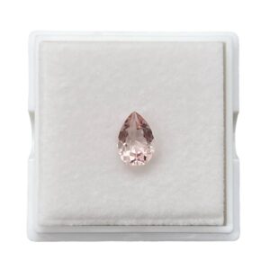 Pure Pink Morganite Gem, 10x7mm Pear Cut Rare Rich Pink Loose Gemstone - Lsg1389