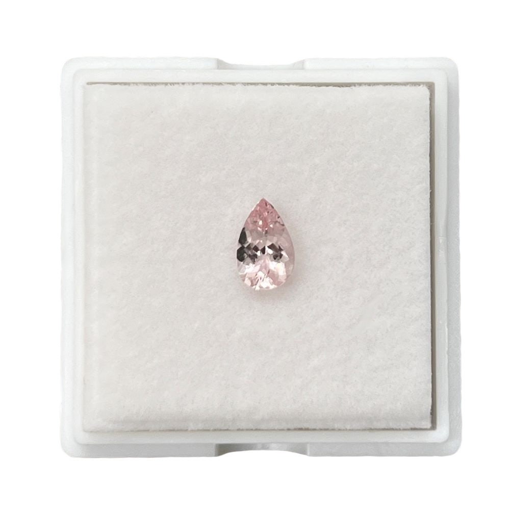 Rare Pink Morganite Gem, 9x6mm Pear Cut Rare Rich Pink Loose Gemstone - Lsg1388