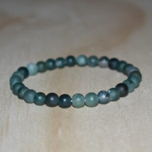 6mm Matte Moss Agate Bracelet, Natural Gemstone, Custom Yoga Bracelet 6mm Matte Moss Agate Bracelet, Natural Gemstone, Custom Yoga Bracelet