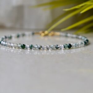 Green Moss Agate bracelet, bracelet femme, 2mm Moss Agate stone bracelet, delicate gemstone bracelet, Healing bracelet Green Moss Agate bracelet, bracelet femme, 2mm Moss Agate stone bracelet, delicate gemstone bracelet, Healing bracelet