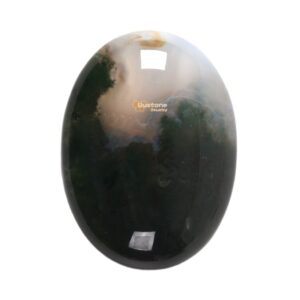 30mm Moss Agate oval flatback cab cabochon