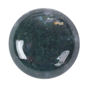 30mm Moss agate round flatback cab cabochon