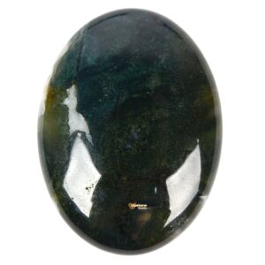 Moss Agate 40mm oval flatback cab cabochon for jewelry making
