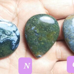 Mix Shape Moss Agate Cabochon Gemstone