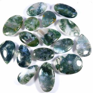 Natural Green Moss Agate Cabochon. Charming~ Moss Agate Gemstone. Seaweed Moss Agate. Wholesale Moss Agate For Jewelry. Variation Msm