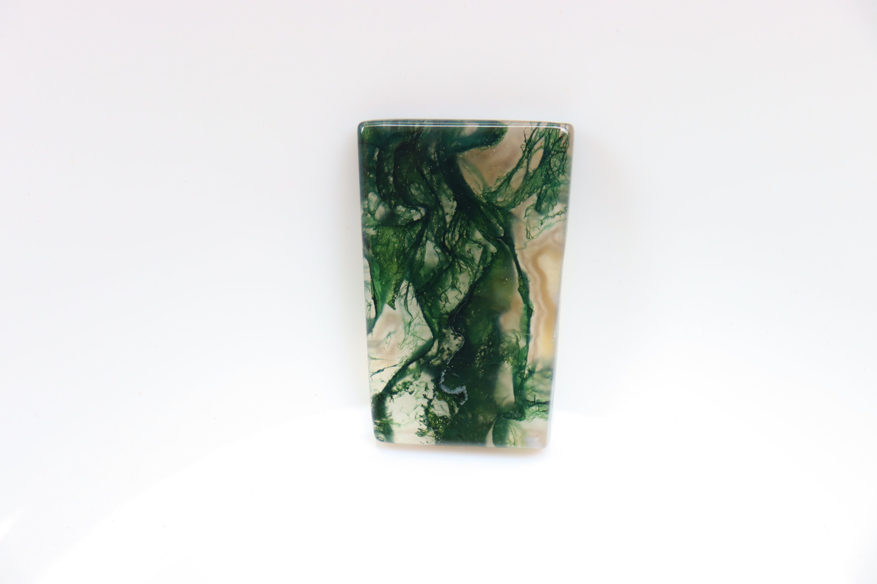 Natural Moss Agate Cabochon, Loose Stone, Pocket Stone, Gemstone, Moss Agate Loose Gemstone Cabochon For Jewelry, Healing Stone, Crystal.