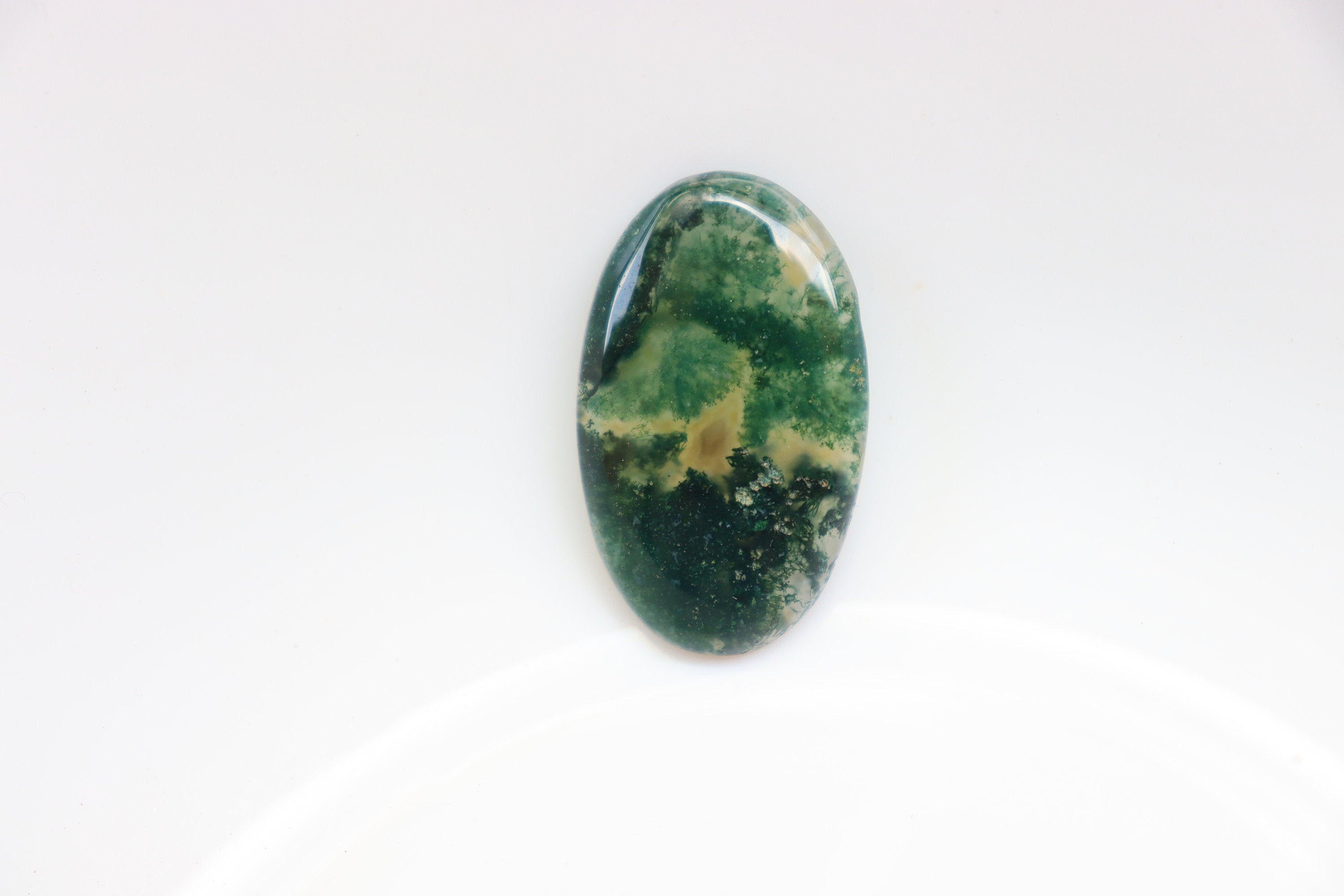 Natural Moss Agate Cabochon, Loose Stone, Pocket Stone, Gemstone, Moss Agate Loose Gemstone Cabochon For Jewelry, Healing Stone, Crystal.