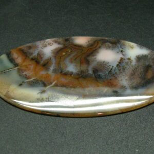 River in Paradise!! Rare Scenery Moss Agate Cabochon from Kazakhstan - 4.0"