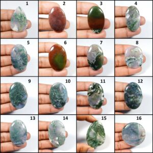 Unique~ Green Moss Agate Cabochon. Natural Seaweed Moss Agate. Moss Agate Gemstone. Mix Shape Moss For Jewelry. Variation