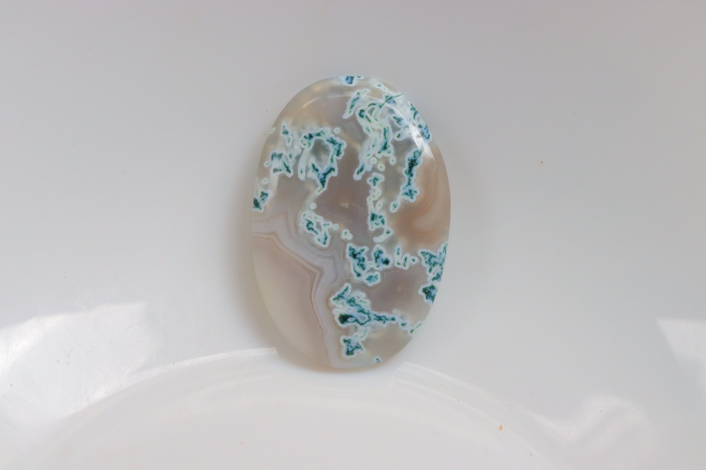 White Moss Agate Cabochon, Natural White Moss Agate, Moss Agate Gemstone, Loose Stone, Gemstone, Moss Agate Loose Stone For Making Jewelry.