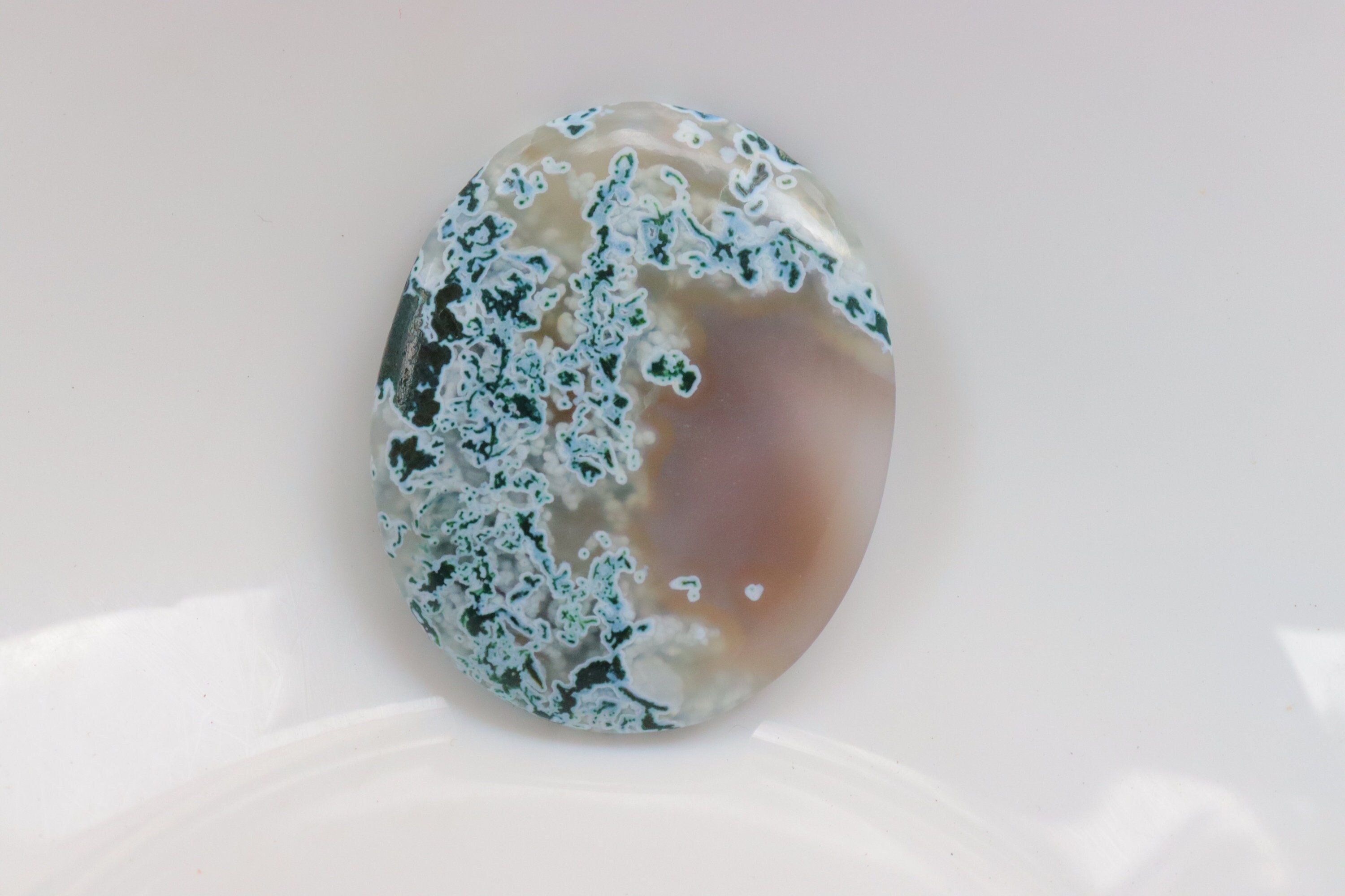White Moss Agate Cabochon, Natural White Moss Agate, Moss Agate Gemstone, Loose Stone, Gemstone, Moss Agate Loose Stone For Making Jewelry.