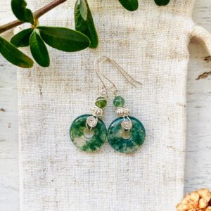 Moss Agate Earrings For Country Girl, Colourful Drop Earrings With Meaning, 18th Birthday Gift, Gemstone Earrings For Graduation Moss Agate Earrings For Country Girl, Colourful Drop Earrings With Meaning, 18th Birthday Gift, Gemstone Earrings For Graduation