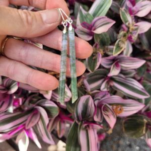 Long moss agate earrings. Sterling silver agate earrings Long moss agate earrings. Sterling silver agate earrings
