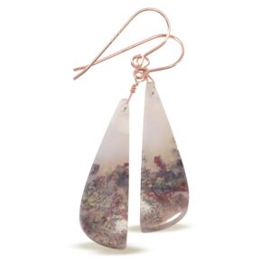 Moss Agate Earrings Natural Smooth Drop Beaded Long Teardrops 2.3 In Sterling Silver Or 14k Solid Gold Or Filled Mossy Multi Color Moss Agate Earrings Natural Smooth Drop Beaded Long Teardrops 2.3 In Sterling Silver Or 14k Solid Gold Or Filled Mossy Multi Color