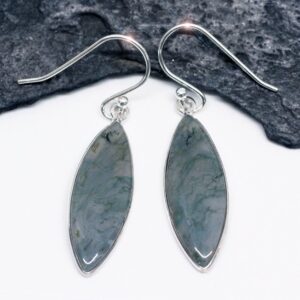 The Forest For The Trees - Beautiful Moss Agate Sterling Silver Earrings The Forest For The Trees - Beautiful Moss Agate Sterling Silver Earrings