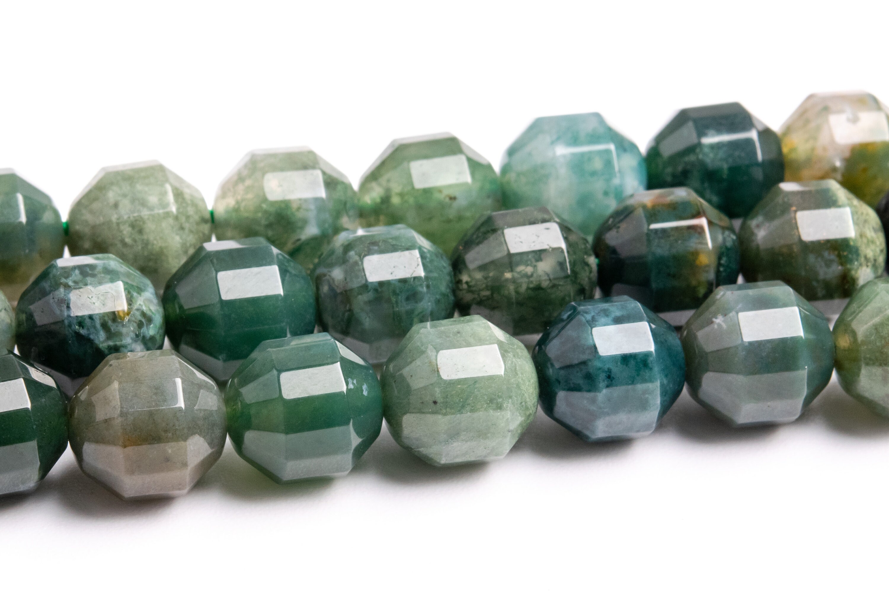 10x9mm Green Moss Agate Beads Grade Aaa Genuine Natural Gemstone Faceted Bicone Barrel Drum Loose Beads 15" / 7.5" Bulk Lot Options (118768) 10x9mm Green Moss Agate Beads Grade Aaa Genuine Natural Gemstone Faceted Bicone Barrel Drum Loose Beads 15" / 7.5" Bulk Lot Options (118768)