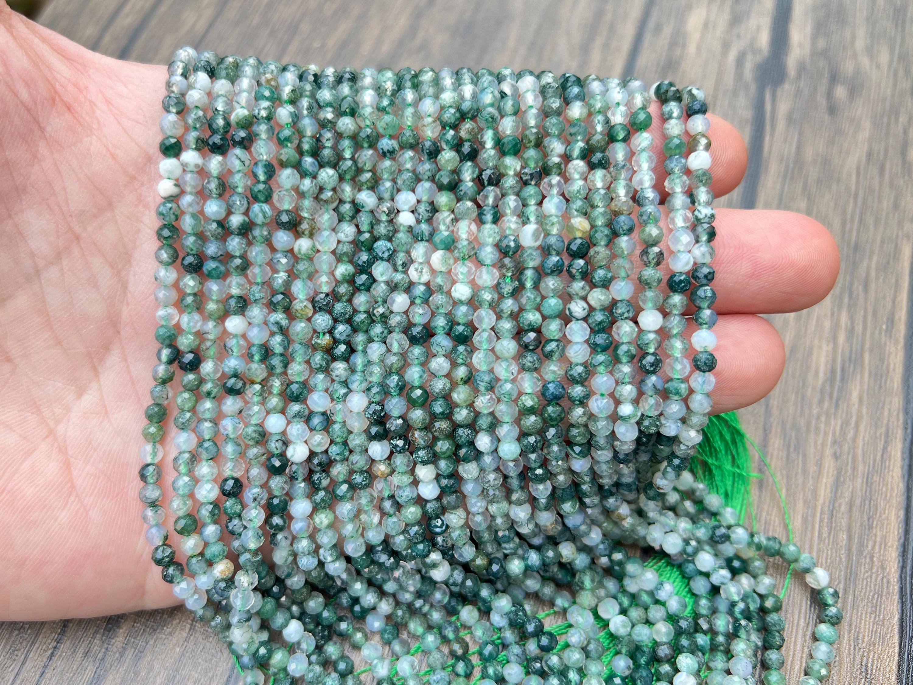 2mm/3mm/4mm Moss Agate Faceted Beads,natural Faceted Crystal Beads,cut Round Crystal Beads,small Size Gemstone Beads,for Jewelry Making Bead 2mm/3mm/4mm Moss Agate Faceted Beads,natural Faceted Crystal Beads,cut Round Crystal Beads,small Size Gemstone Beads,for Jewelry Making Bead