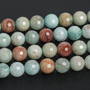 8MM Green Moss Agate Beads Genuine Natural Gemstone Round Faceted Loose Beads Bulk Lot Options