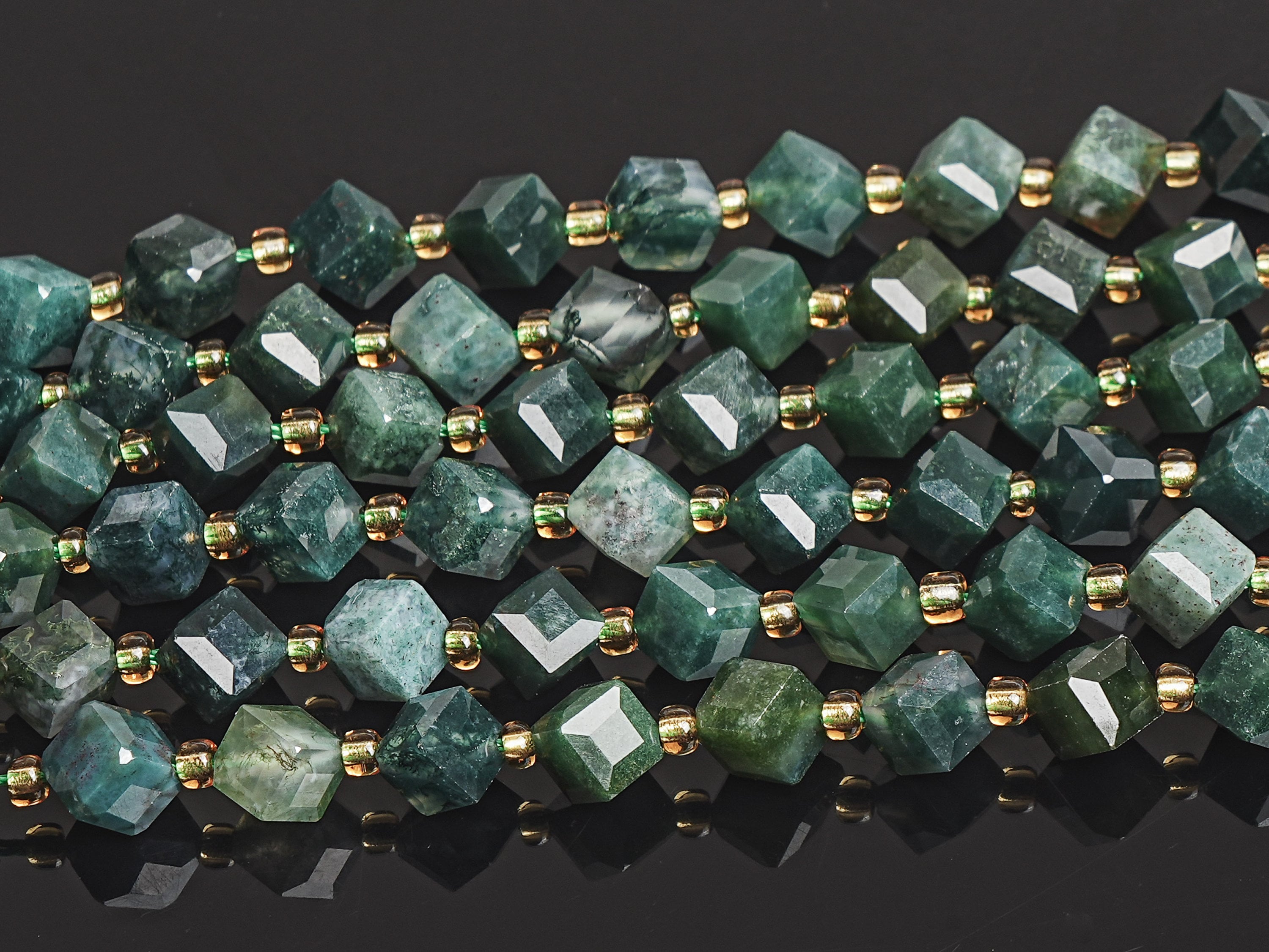 8mm Green Moss Agate Beads Grade Aaa Genuine Natural Gemstone Faceted Cube Loose Beads 15"/7.5" Bulk Lot Options (126570) 8mm Green Moss Agate Beads Grade Aaa Genuine Natural Gemstone Faceted Cube Loose Beads 15"/7.5" Bulk Lot Options (126570)