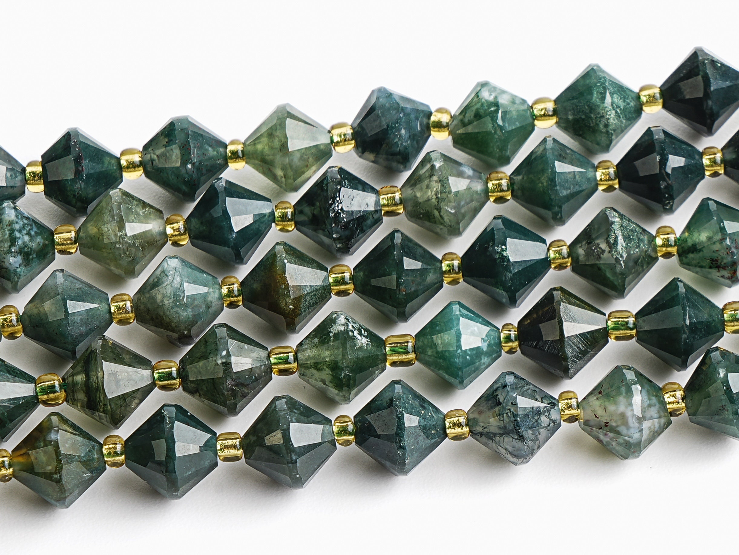 8mm Green Moss Agate Beads Grade Aa Genuine Natural Gemstone Bicone Faceted Loose Beads 15"/7.5" Bulk Lot Options 8mm Green Moss Agate Beads Grade Aa Genuine Natural Gemstone Bicone Faceted Loose Beads 15"/7.5" Bulk Lot Options