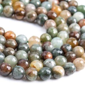 Multicolor Moss Agate Beads Genuine Natural Grade AAA Gemstone Micro Faceted Round Loose Beads 6MM 8MM 10MM Bulk Lot Options