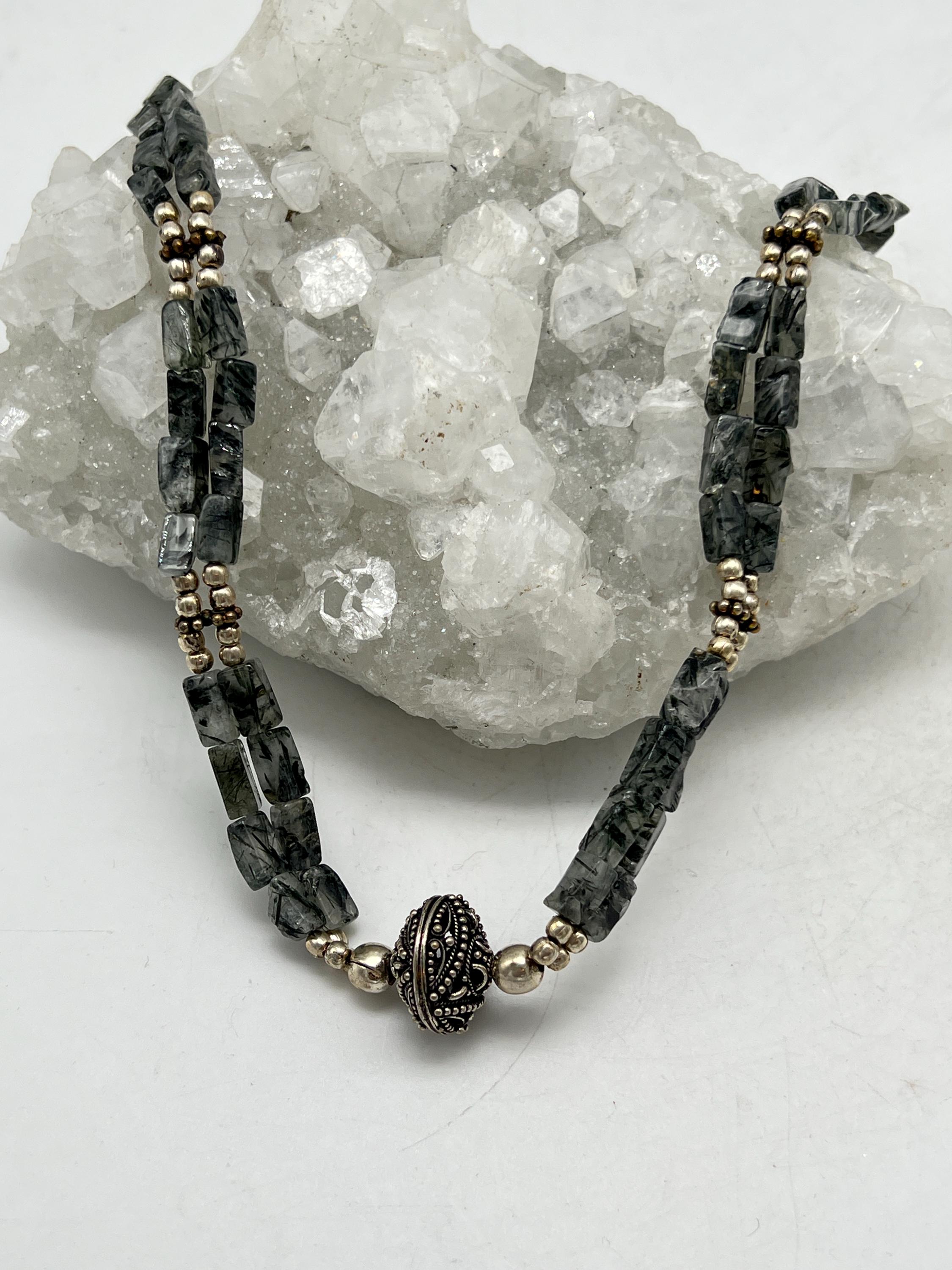 Moss Agate Beaded Necklace-18” Moss Agate Beaded Necklace-18”