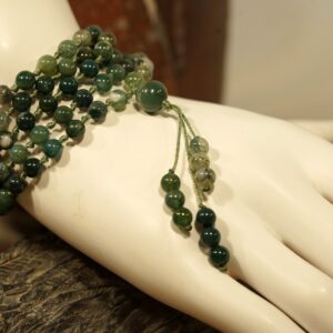 Moss Agate Mala • Moss Agate Mala Beads • Men's Mala • Green Mala • 108+1 • Moss Agate Prayer Beads • 6mm • 4418