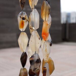 Montana Moss Agate faceted beads 14-20mm (ETB00425) Unique jewelry/Vintage jewelry/Gemstone necklace