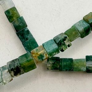 4mm Cube Moss Agate Gemstone Beads. 15" strand of beads, about 92 per strand. Green Dendritic gemstone. 4mm Cube Moss Agate Gemstone Beads. 15" strand of beads, about 92 per strand. Green Dendritic gemstone.