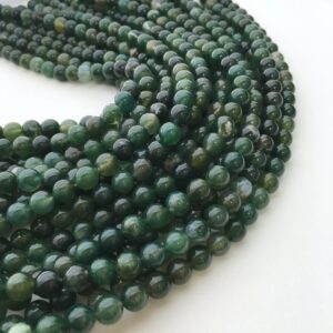 Green Moss Agate, 8mm Beads, Green Beads, Moss Agate Beads Gemstone Beads, Green Gemstone, Moss Agate, Agate Beads, 10mm Beads, 6mm Beads