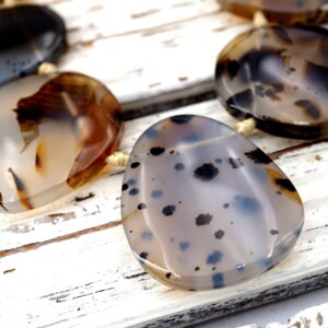 Montana Moss Agate Irregular beads  (ETB01642) Unique jewelry/Vintage jewelry/Gemstone necklace