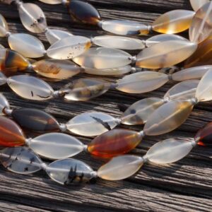 Montana Moss Agate marquise beads 8.5-10mm (ETB00194) Unique jewelry/Vintage jewelry/Gemstone necklace