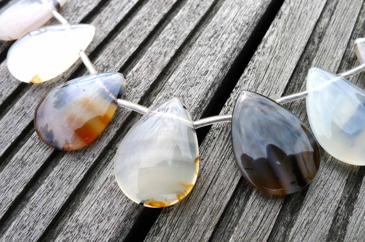 Montana Moss Agate Teardrop Beads 14-25mm (etb00423) Unique Jewelry/vintage Jewelry/gemstone Necklace Montana Moss Agate Teardrop Beads 14-25mm (etb00423) Unique Jewelry/vintage Jewelry/gemstone Necklace