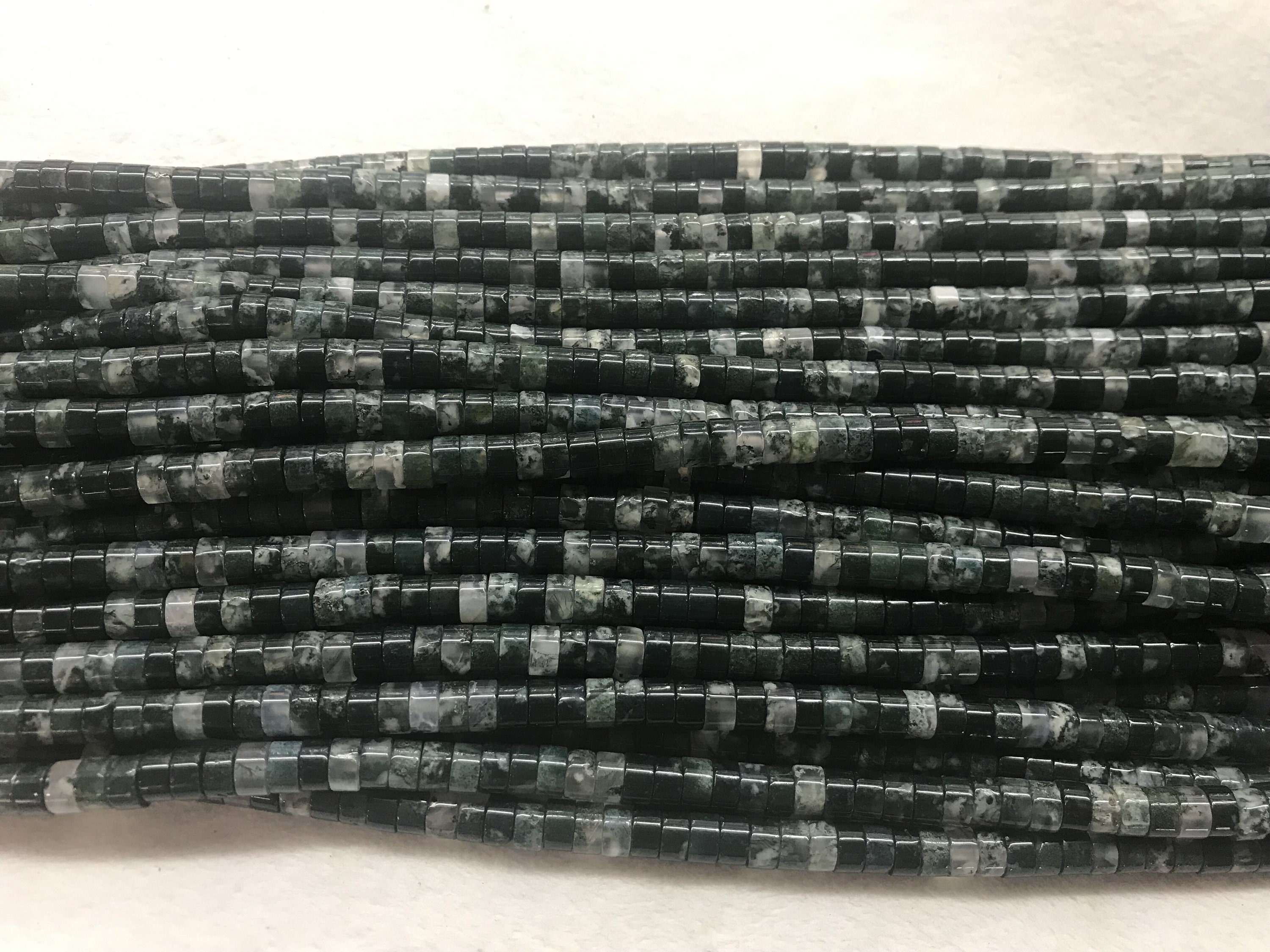 Natural Moss Agate 3x6mm Heishi Genuine Gemstome Grade A Loose Beads 15 Inch Jewelry Supply Bracelet Necklace Material Support Wholesale Natural Moss Agate 3x6mm Heishi Genuine Gemstome Grade A Loose Beads 15 Inch Jewelry Supply Bracelet Necklace Material Support Wholesale