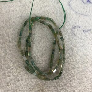 Natural Moss Agate 2x4mm Cuboid Genuine Gemstone Loose Tube Beads 15 inch Jewelry Supply Bracelet Necklace Material Support Wholesale