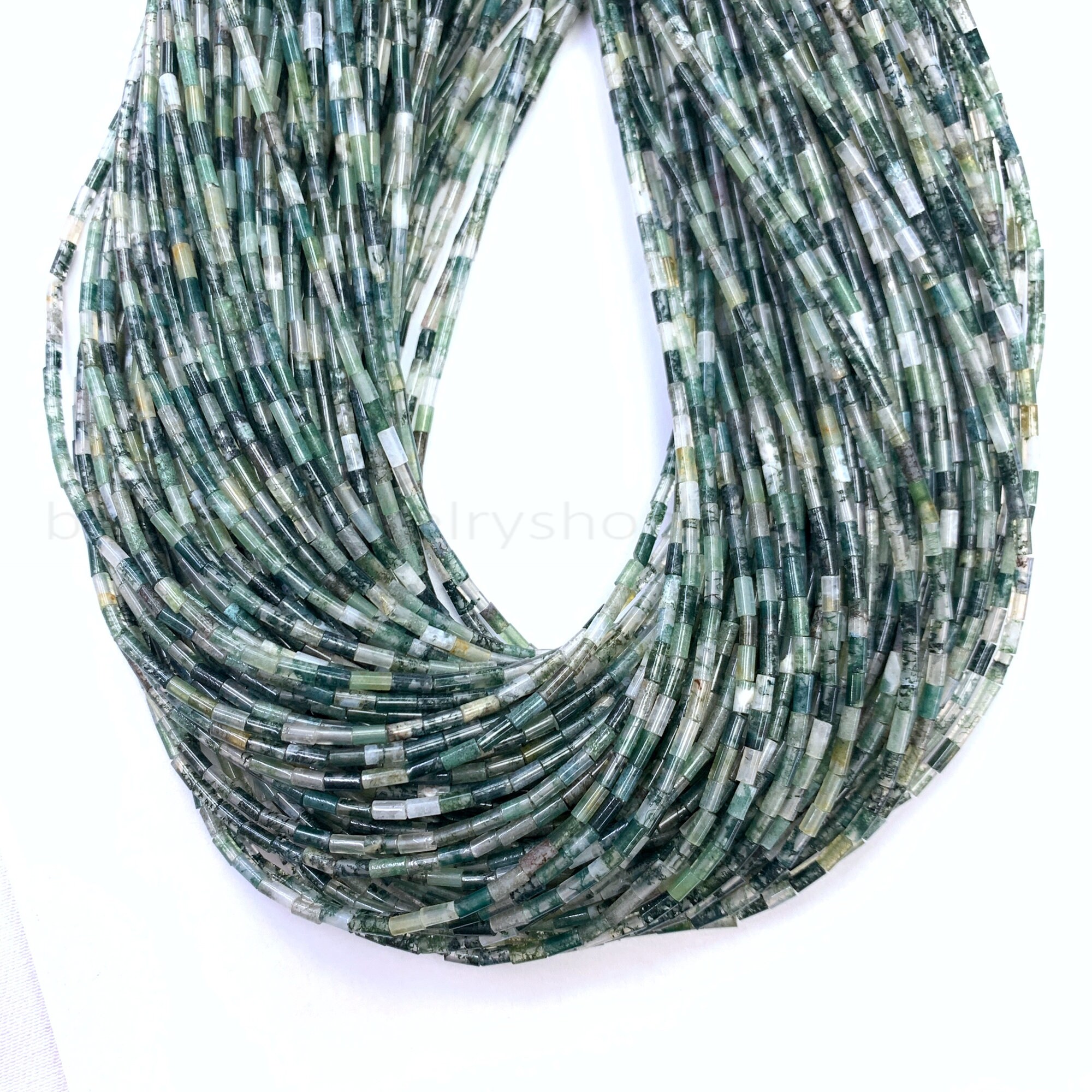 Natural Moss Agate Tube Beads 4x2mm, Small Green Gemstone Tube Spacer Beads, Delicate Moss Agate Beads For Bracelet Necklace Earring Natural Moss Agate Tube Beads 4x2mm, Small Green Gemstone Tube Spacer Beads, Delicate Moss Agate Beads For Bracelet Necklace Earring