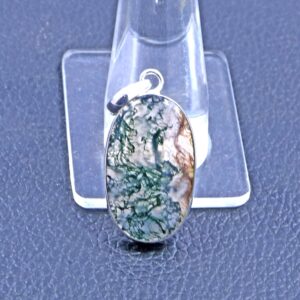 Moss Agate 925 Sterling Silver Pendant - Handmade Jewelry Moss Agate 925 Sterling Silver Pendant - Handmade Jewelry