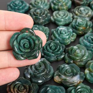 Green Moss Agate Flower Pendant Grade Aaa Natural One Of A Kind Gemstone Green Moss Agate Flower Pendant Grade Aaa Natural One Of A Kind Gemstone