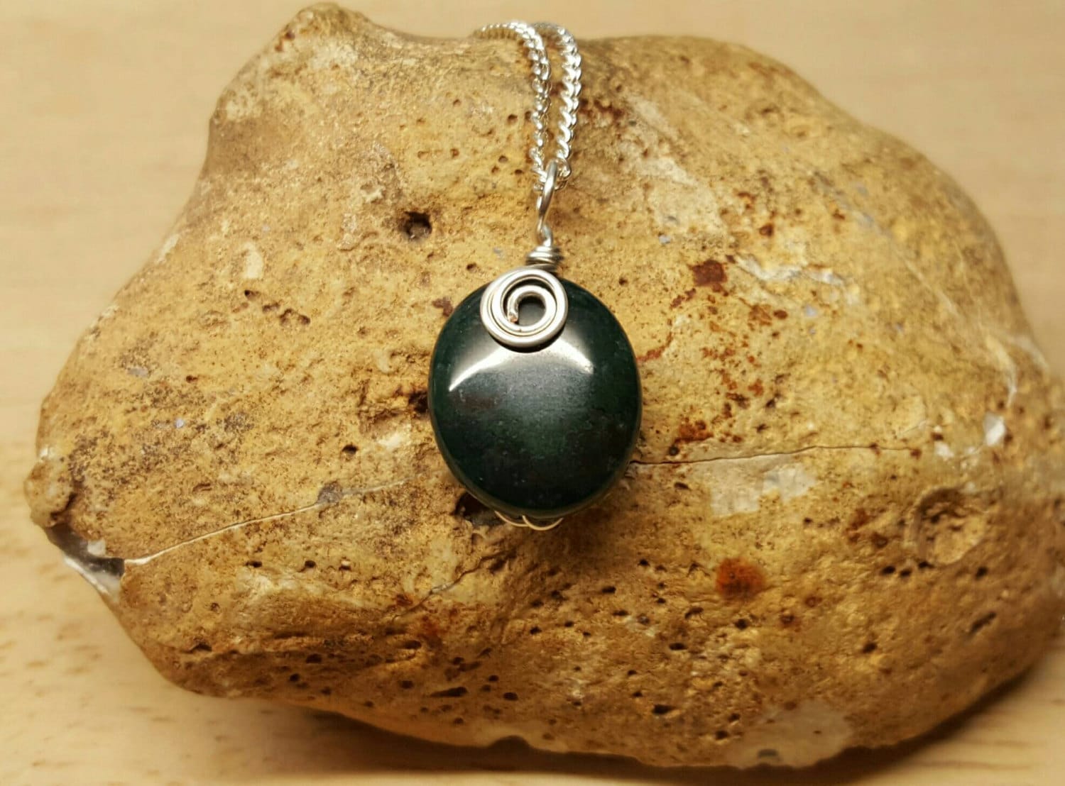 Green Moss Agate Pendant. Reiki Jewelry Uk. Virgo Jewelry. Wire Wrapped Pendant Green Moss Agate Pendant. Reiki Jewelry Uk. Virgo Jewelry. Wire Wrapped Pendant